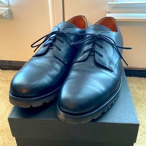 Horween Leather Blucher Oxford size 11 black  worn <5 times
